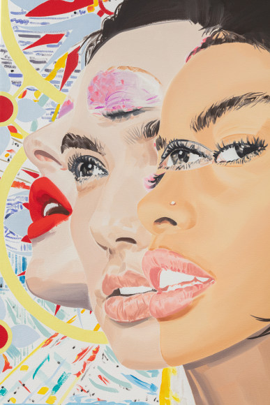 Christiane Lyons, Faith: Arrangement in Pale Gold and Ultramarine Blue French, 2022