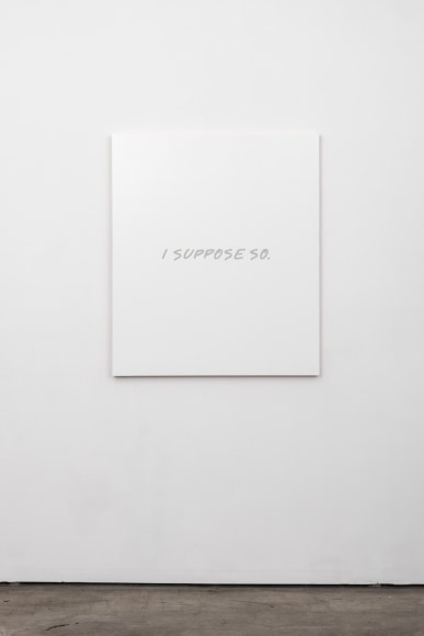 Meg Cranston &amp;amp; John Baldessari, I SUPPOSE SO.