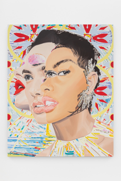 Christiane Lyons, Faith: Arrangement in Pale Gold and Ultramarine Blue French, 2022