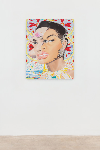 Christiane Lyons, Faith: Arrangement in Pale Gold and Ultramarine Blue French, 2022