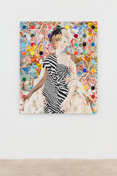 Christiane Lyons, Yayoi: Arrangement in Yellow Lake and Vermillon Clair, 2021