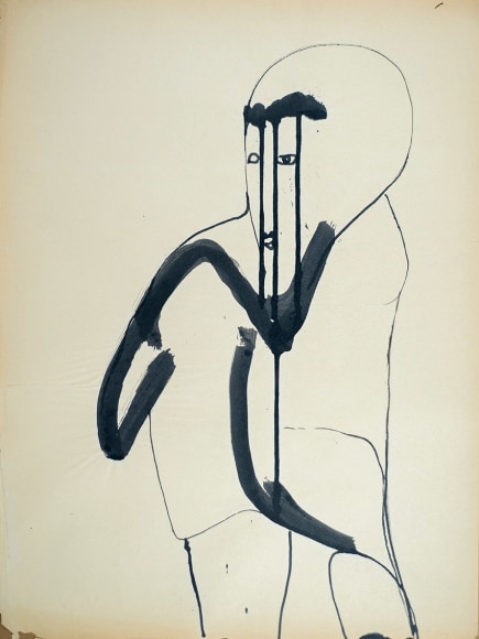 Bas Jan Ader, Untitled (Drawing of a human figure), Dreiborg Portfolio, ca. 1960