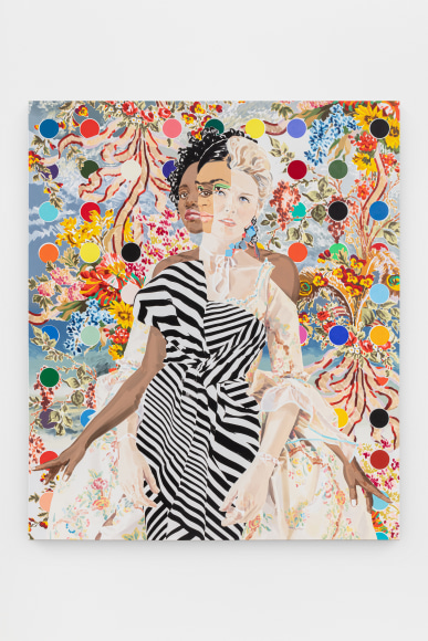 Christiane Lyons, Yayoi: Arrangement in Yellow Lake and Vermillon Clair, 2021