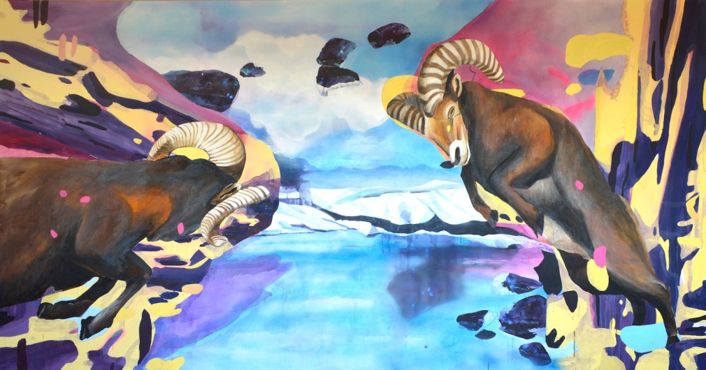 JENNY DAY, Pounding the data into place, 2021