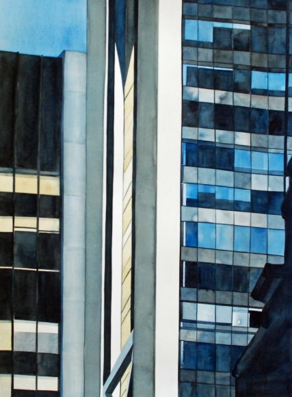 AMY PARK Collaged Solow Building, NYC (Bunshaft and&nbsp;SOM), 2017