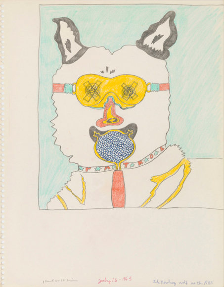 Untitled (Study for "No Dogs Aloud"), 1965, Ink, graphite and color pencil on paper