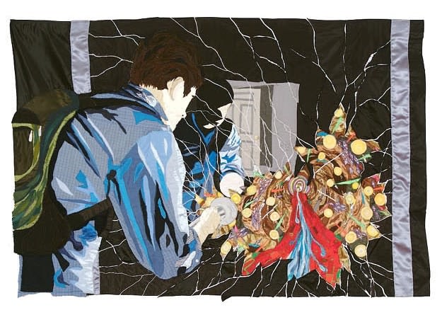 My Self, 2006, fabric, mylar, thread and ribbon