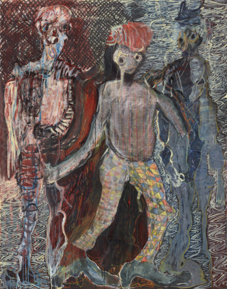 And in that Place He Did Succumb to What Was Offered, 2016, acrylics and crayon on linen