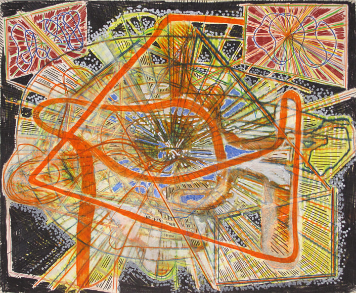 Diagrams 3, 2016-18, mixed media on paper