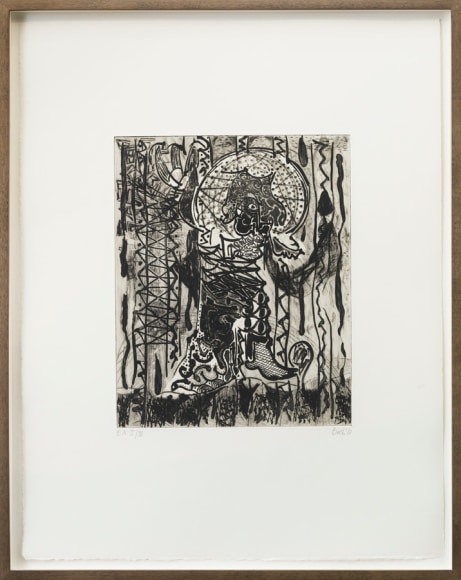 Preaching for the Oxes and the Horses, 2010, etching