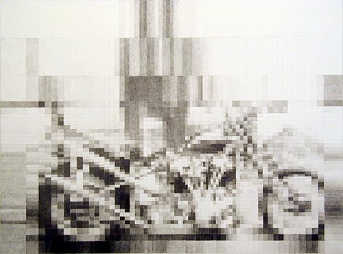 Chopper, 2005, graphite on paper