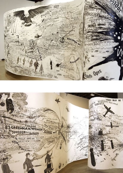 Project for a New American Century (detail), 2004, graphite on paper