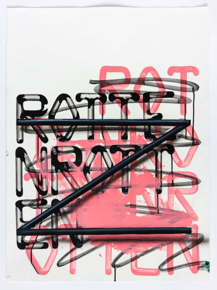 LYRICS, 2016, acrylic on paper&nbsp;