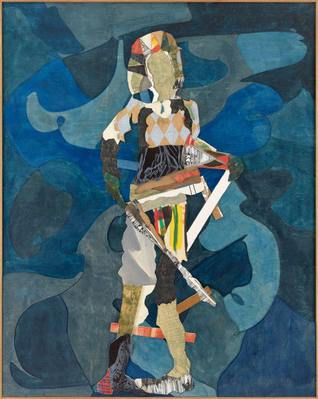 Venus de Milo, 2016, treated wood, wood stain, lacquer, artist oak frame