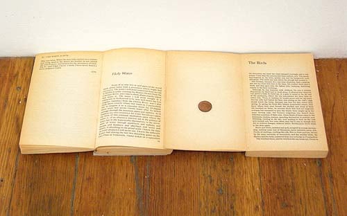 After Autumn's Mellow, 2005, paperback books and copper coin