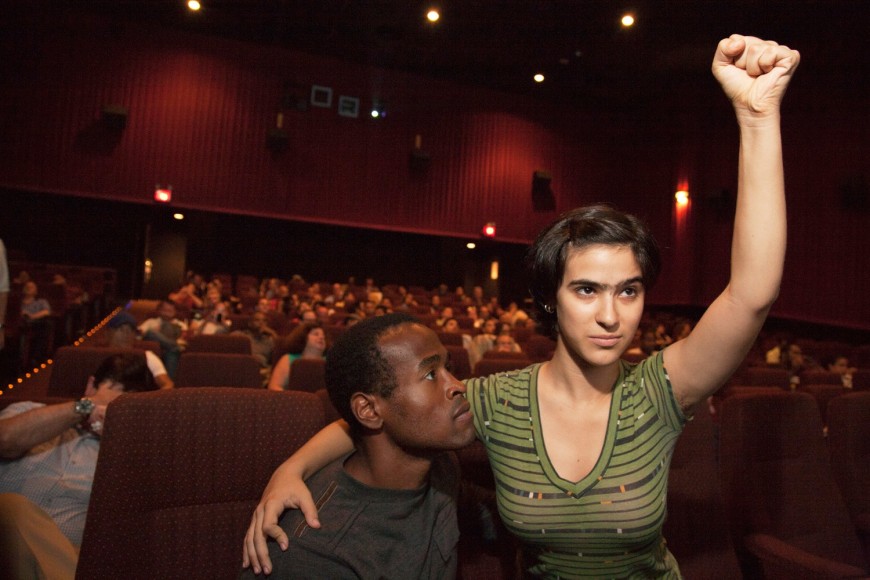 Performance still of&nbsp;I Feel Your Pain, A Performa Commission&nbsp;