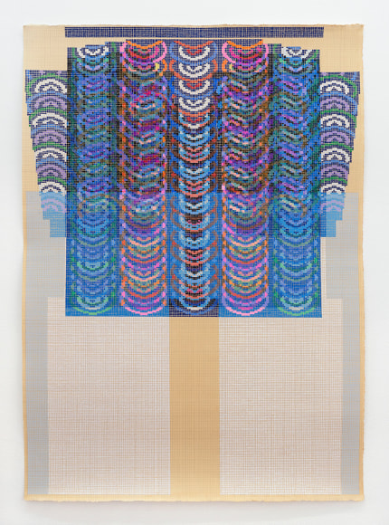 Fireworks, 2018, gouache and graphite on tea stained paper