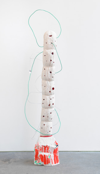 Michelle Segre, Driftloaf Totem (Red & White), 2017