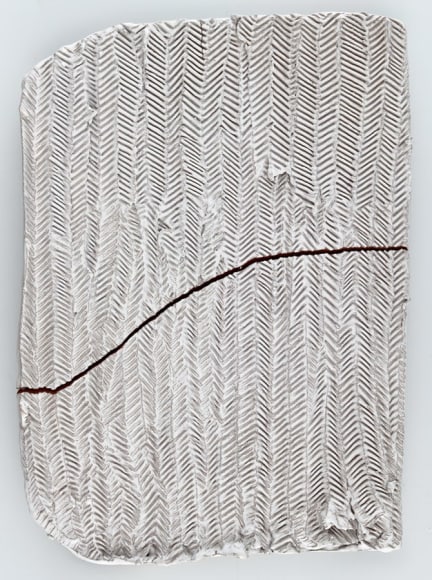 We All Have to Decide for Ourselves How Much Sin We Can Live with, 2016, fired and glazed ceramic, plywood, veneer