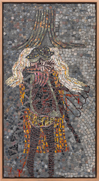 Can You Please Let Me Go to Hell the Way I Want to? (Charlottenburg), 2016, smalti, natural stones, grout, plywood