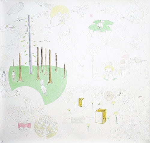 Spectacle,&nbsp;2003, mixed media on paper