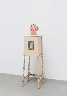 Schlitzie, 1967, Plaster and acrylic with wooden stand