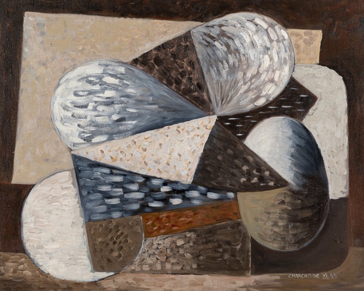 Serge&nbsp;Charchoune Composition aux volutes, 1943