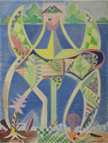 Eileen Agar Surrealist Figure&mdash;blue and yellow