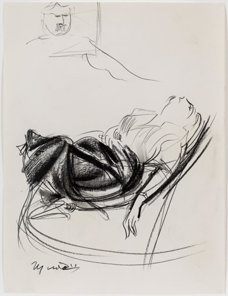 Giacomo Manz&ugrave; Figura Sdraiata, c. 1970