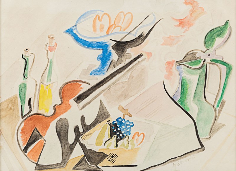 Studio per natura morta con violino, 1946