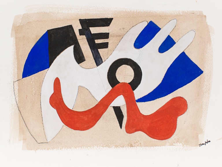 Untitled, 2017, Gouache and pencil on watercolor paper