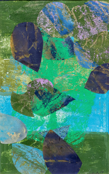 Petals, 1959, Acrylic, gouache and collage on canvas