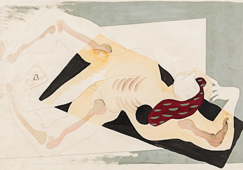 Pierrot, 1924 Watercolor over graphite on paper
