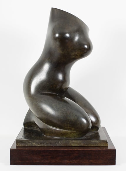 Baltasar&nbsp;Lobo Torse inclin&eacute; en avant sur socle, 1976&ndash;81, cast 1982