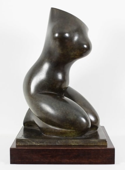 BALTASAR LOBO, Torse Inclin&eacute; en Avant sur Socle, 1976-1981