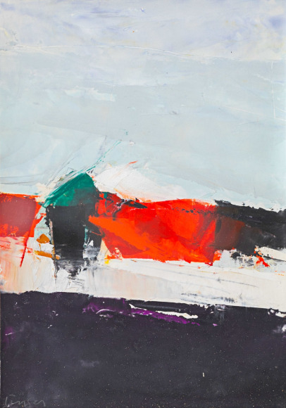 Donald Hamilton&nbsp;Fraser Breakwater: Red and Black, 1962