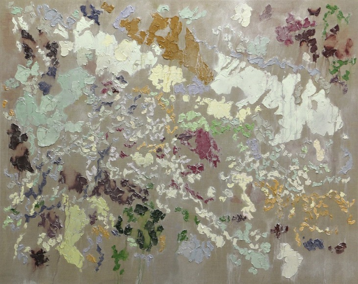 Nuzzle, 2016 Oil and wax on linen