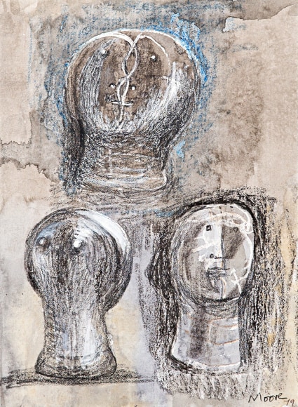 Henry&nbsp;Moore Three Heads, 1979