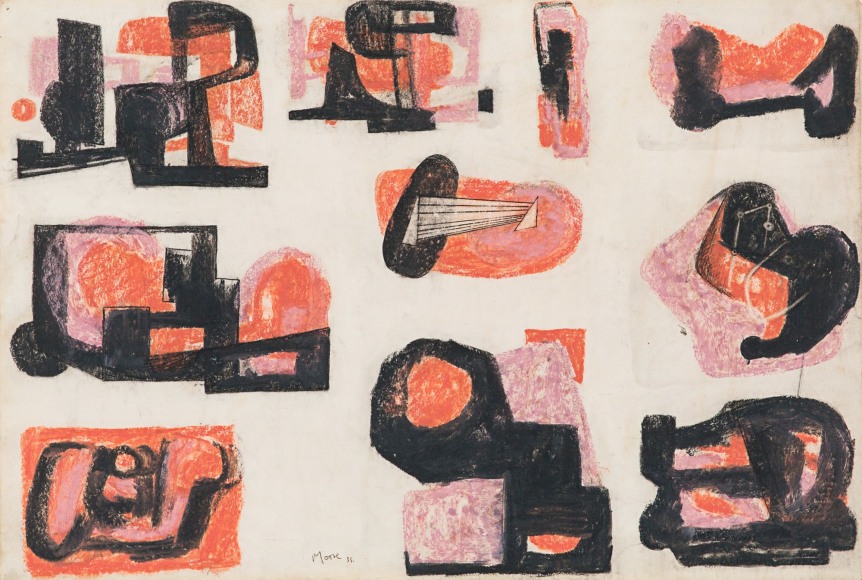 Henry&nbsp;Moore Drawing for Metal Sculpture, 1935