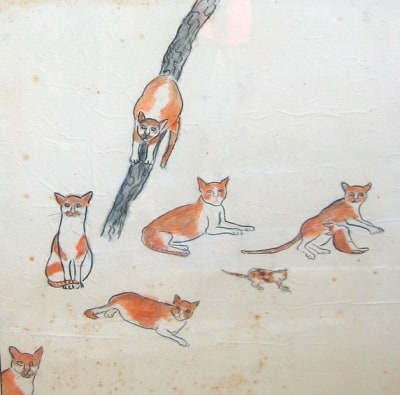 Joan Brown 'AC + Momma Cat And Her Kittens,' 1983