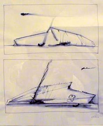 Jose Bedia Drawing for "Y Ahora.."