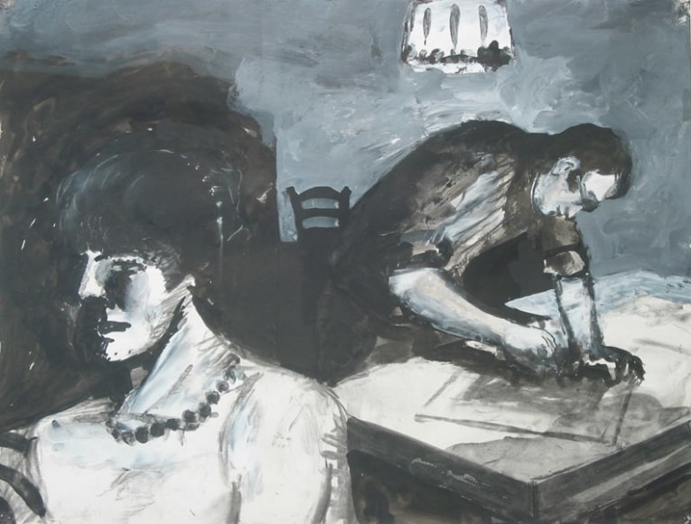 Elmer Bischoff, Artist and Model with Pearls, 1973