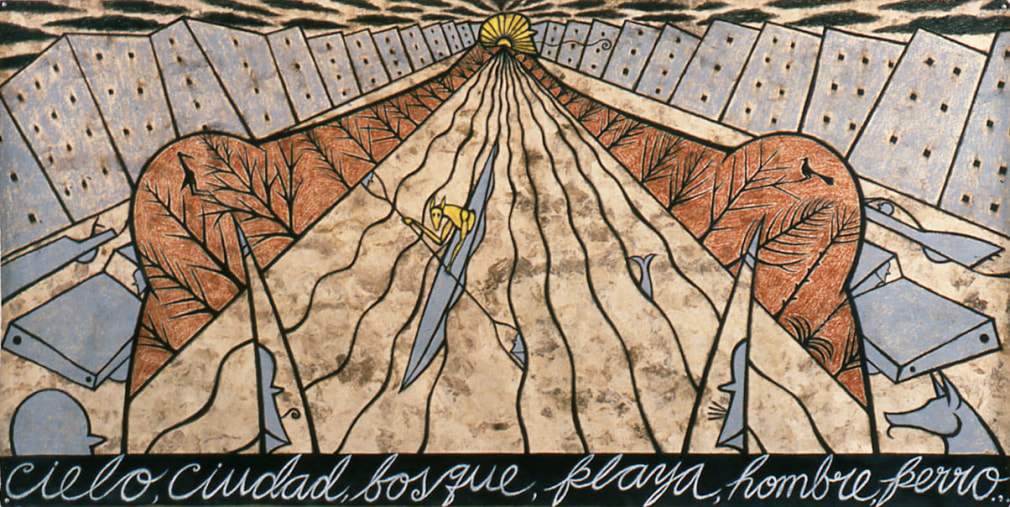Jose Bedia, Cielo, ciudad, bosque,, 1999