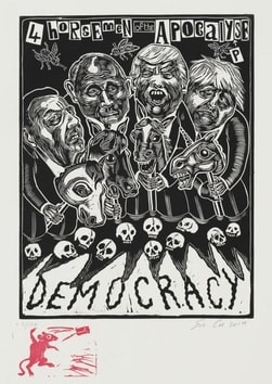 Sue Coe, Four Horsemen of the Apocalypse, 2019