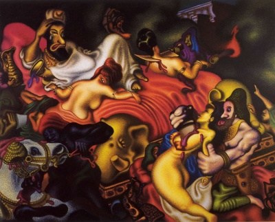 Peter Saul The Death of Sardanopolis #2, 1990