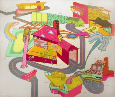 Peter Saul Suburban Houses #1, 1969