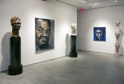 Installation view, Robert Arneson, Troublesome Subjects: Three Decades of Paintings, Sculptures, and Works on Paper, 2013.