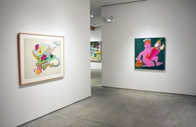 Installation view, Peter Saul, Radical Figure: Paintings and Drawings from the 1960s and 1970s, George Adams Gallery, New York, 2013.