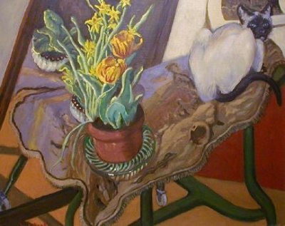Jack Beal Still-Life with Cat, 1999