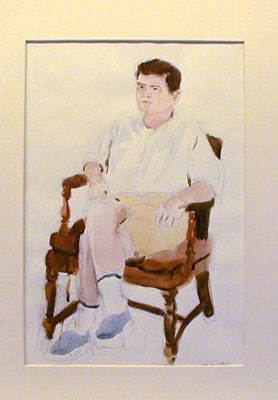 Fairfield Porter, Portrait of James Schuyler ('Study for Iced Coffee'), 1966